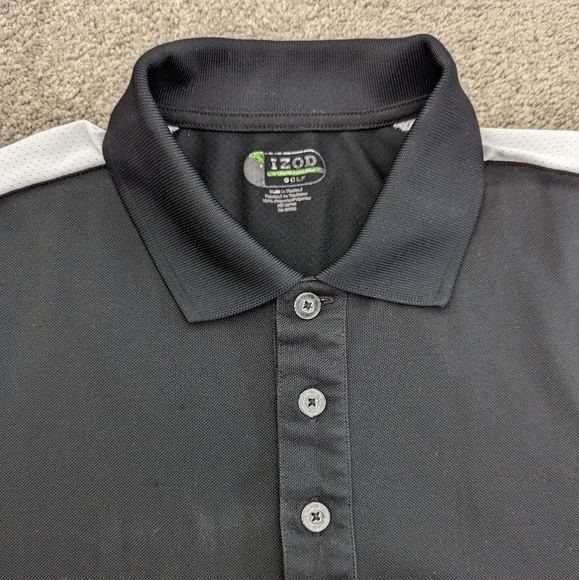 IZOD black golf Tshirt for men size Large - Picture 3 of 7